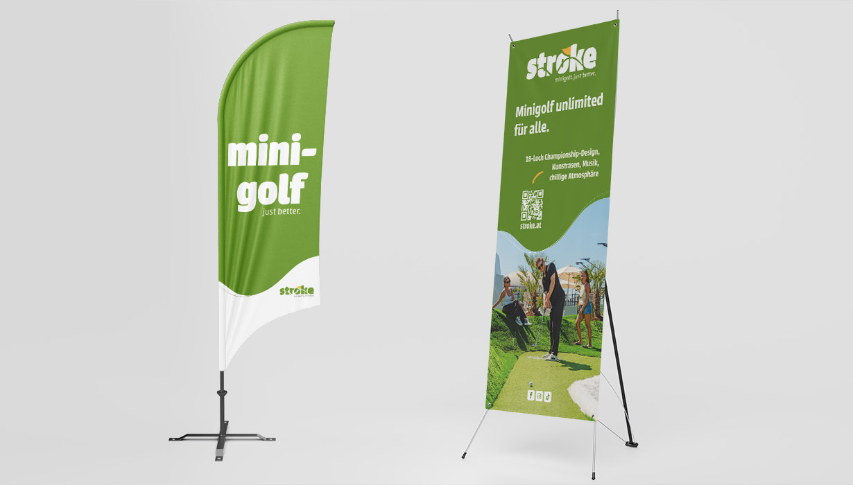 stroke minigolf corporate design